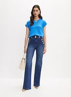 Joseph Ribkoff - Cut-Out Satin Blouse