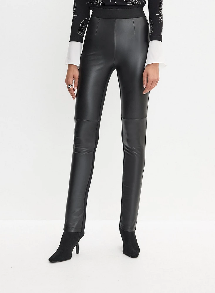 Kayla Vegan Leather Straight Leg Pants