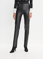 Kayla Vegan Leather Straight Leg Pants