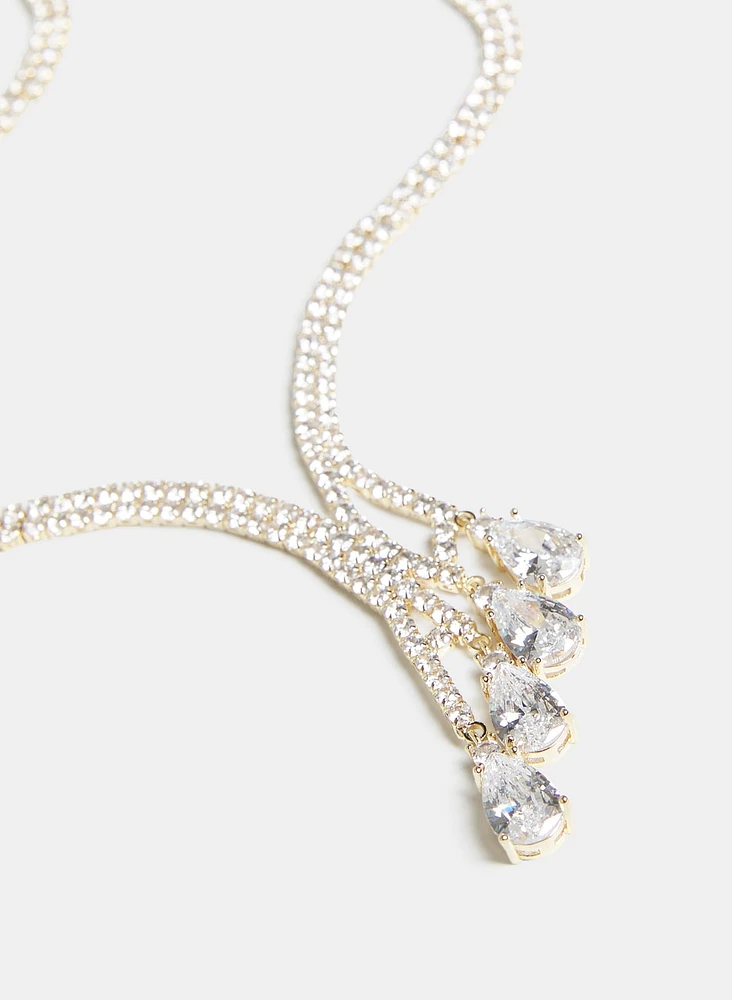 Teardrop Crystal Necklace