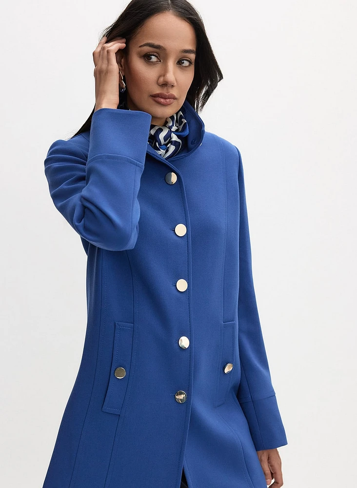 Button Tricotine Coat