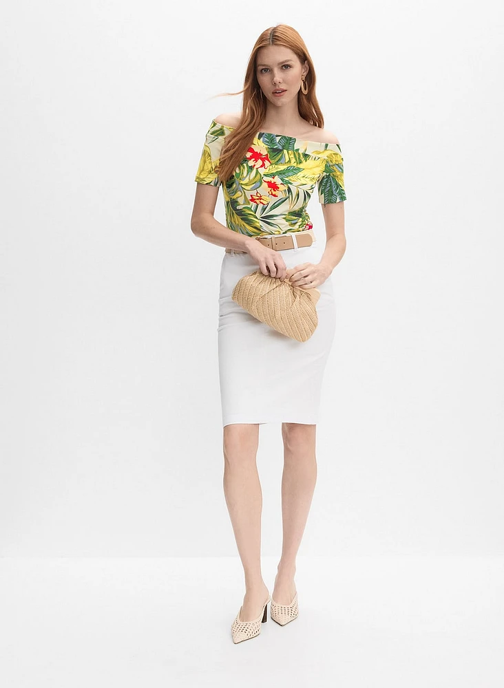 Denim Pencil Skirt