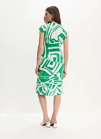 Joseph Ribkoff - Geometric Print Wrap Dress