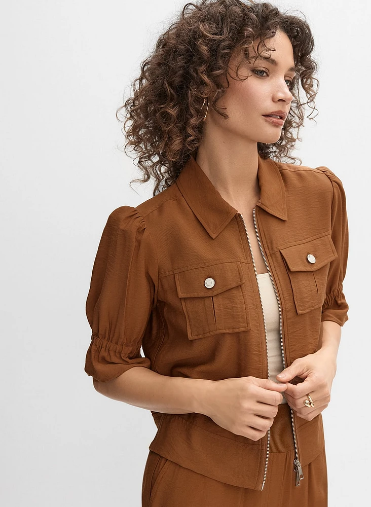 Short Puff Sleeve Jacket