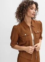 Short Puff Sleeve Jacket