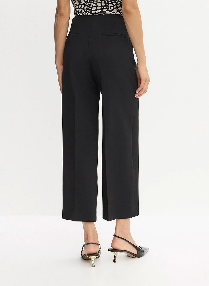 Belted Wide Leg Culotte Pants