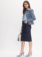 Denim Pencil Skirt