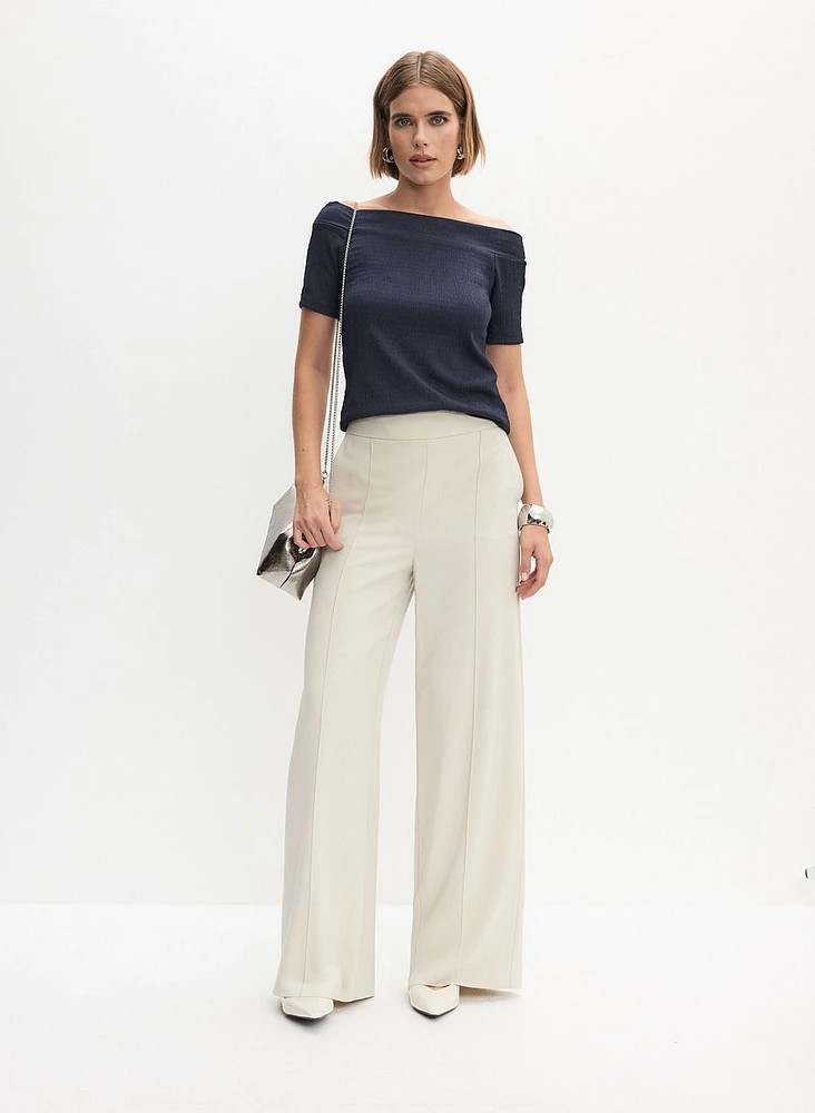 Off-The-Shoulder Top & Wide Leg Pants