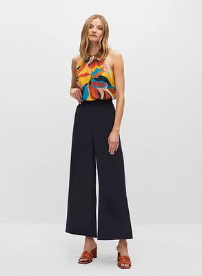 Pull-On Wide Leg Pants