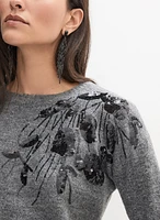 Sequin Embroidered Pullover