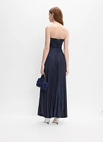 Satin Plissé Dress