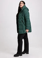 Recycled Material Puffer Coat