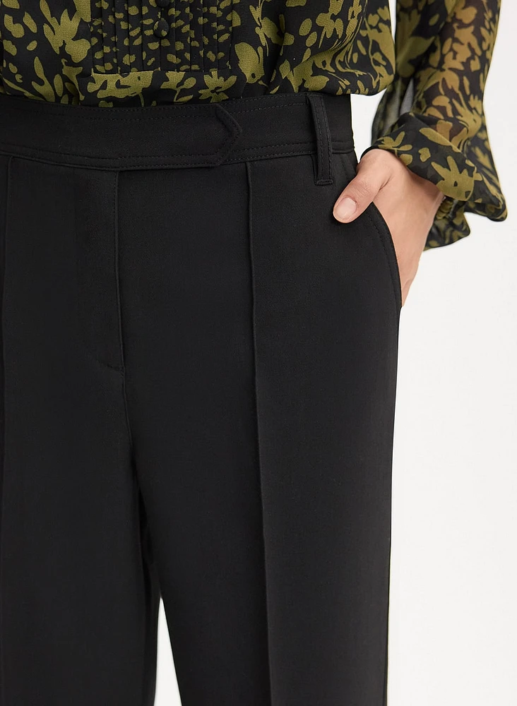 Wide-Leg Pintuck Pants