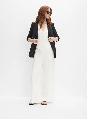 Rolled Sleeve Jacket & Soho Wide-Leg Pants