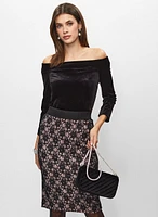 Velvet Off-the-Shoulder Top