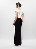 Jersey Gown With Slit Detail