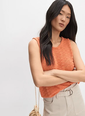 Textured Sleeveless Sweater