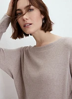 Dolman Sleeve Rib Knit Top