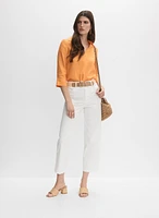 Joseph Ribkoff - Linen Polo Blouse