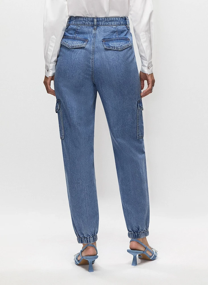 Tapered Leg Cargo Jeans