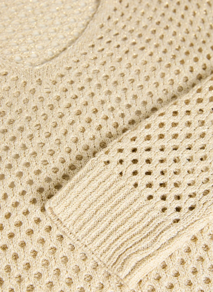 Open-Knit Pull-Over Sweater