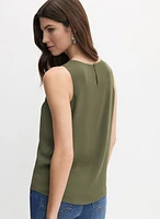 Sleeveless Crepe Blouse