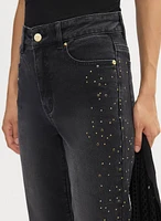 Embellished Straight Leg Jeans