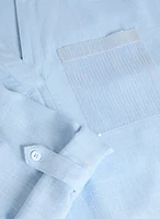 Blouse en lin avec poches à sequins