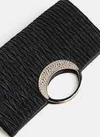 Textured Satin Clutch