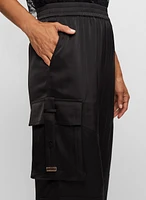 Satin Cargo Pants