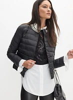 Embellished Collar Puffer Jacket