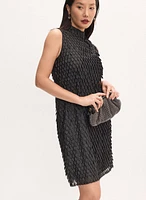 Textured Lace Overlay Dress