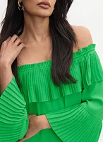 Joseph Ribkoff - Pleated Off-The-Shoulder Dress