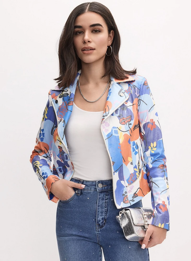 Joseph Ribkoff - Abstract Print Jacket