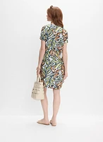 Robe à motif feuilles graphique