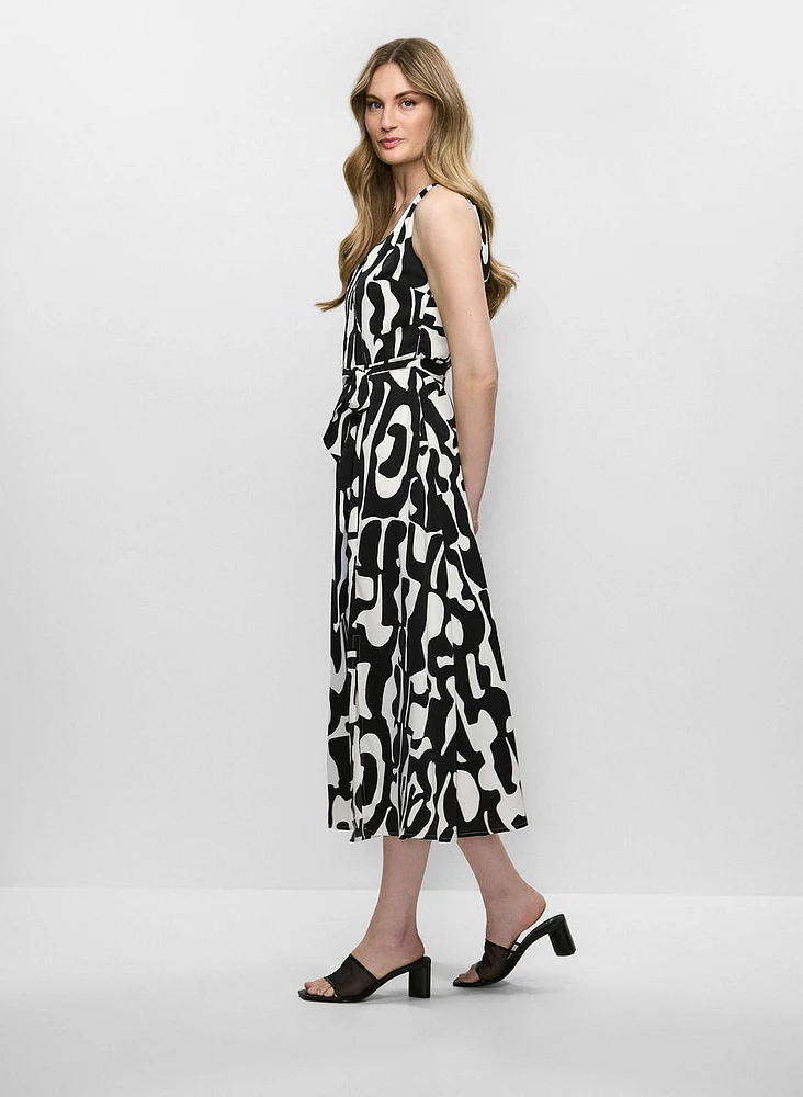 Geometric Print Midi Dress