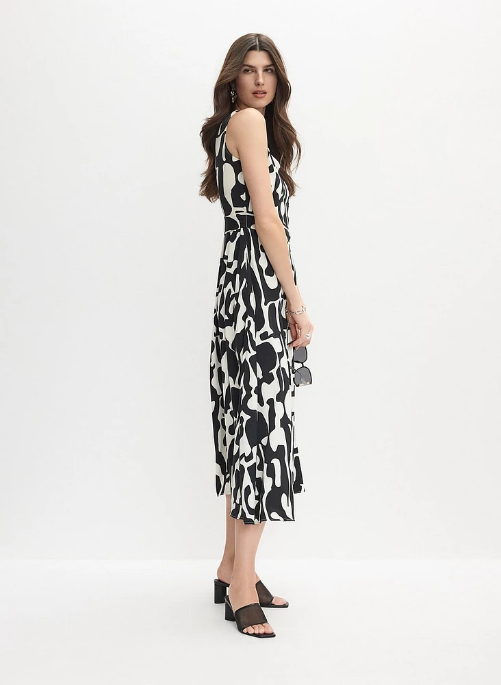 Geometric Print Midi Dress