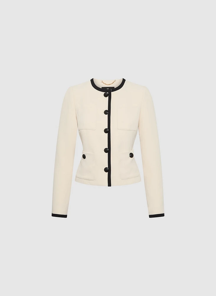 Contrast Trim Jacket