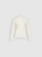 Essential Mock Neck Ribbed Knit Sweater