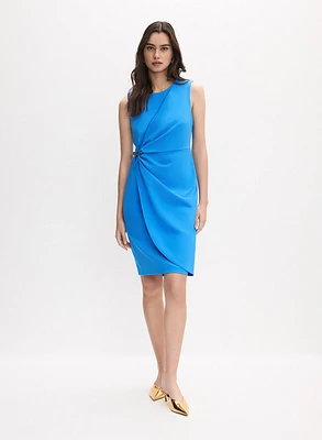 Joseph Ribkoff - Embellished Wrap-Over Sheath Dress