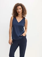 Essential V-Neck Satin Tank Top