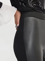 Pantalon Kayla à jambe droite en cuir végane