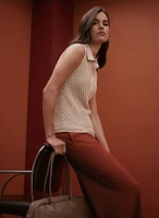 Sleeveless Polo Pullover