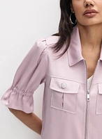 Veste à manches coude volants