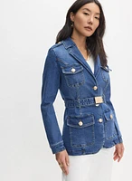 Belted Denim Jacket