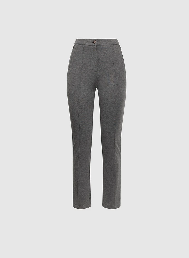 Pantalon droit à plis avant