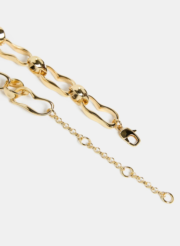 Irregular Curb Chain Bracelet