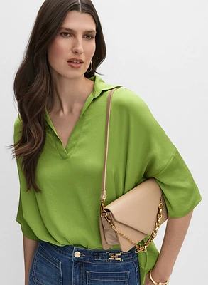 Joseph Ribkoff - Satin Polo Blouse