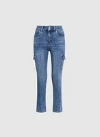 Slim Leg Cargo Jeans