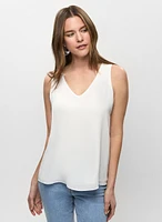 Essential Sleeveless V-Neck Blouse